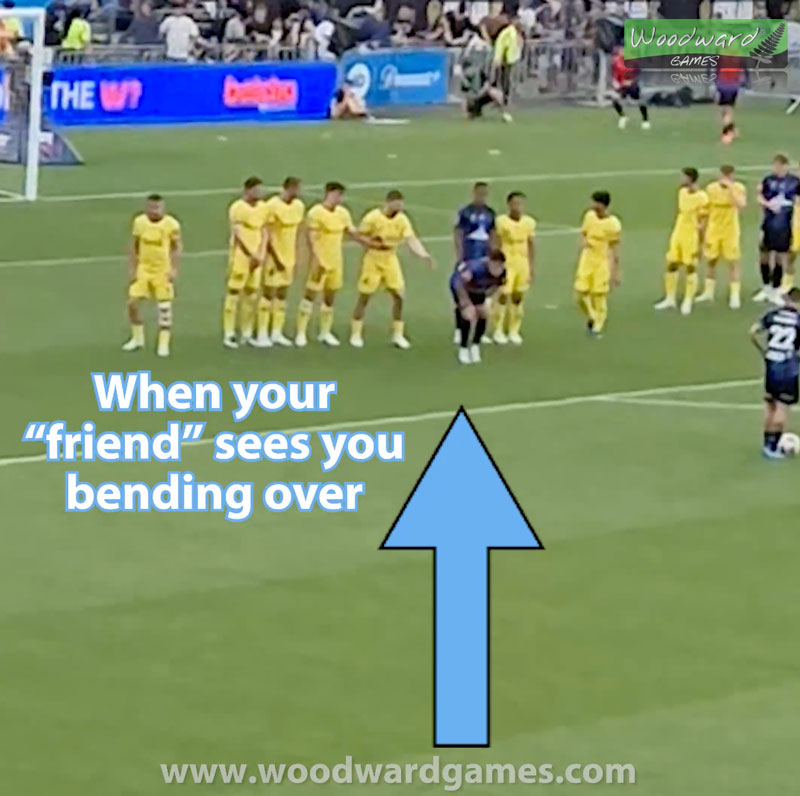 When your "friend" sees you bending over | Auckland FC vs. Wellington Phoenix FC | Woodward Games